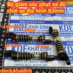 2 cái Bộ giảm xóc phụt xe đồ chơi xe địa hình 63mm 83mm kde0716