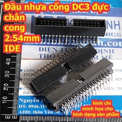 5 cái Đầu nhựa cổng DC3 đực hàn pcb chân cong 2.54mm IDE 6P 8P 10P 14P 16P 20P 24P 30P 34P 40 chân kde0454