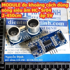 MODULE đo khoảng cách dùng sóng siêu âm HC- SR04, 2-450cm, áp 5V kde0138