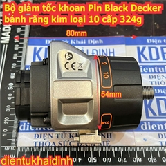 Bộ giảm tốc máy khoan Pin Black Decker bánh răng kim loại 10 cấp 324g kde0679