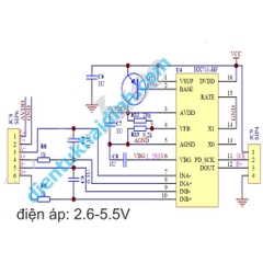 Module AD 24bit HX711, DÙNG CHO CẢM BIẾN CÂN NẶNG kde0365