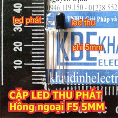 Led hồng ngoại F5 5mm 5ly thu / phát  màu đen / trong PT333-3C kde0073