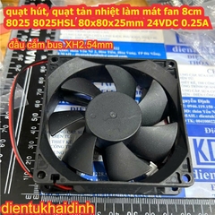 Quạt tản nhiệt làm mát nhỏ DC brushless fan 8cm 8020 BEF8012MS 24V 0.2A  8025 0.25A kde9746