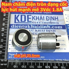 Nam châm điện tròn dạng cốc 25mm lực hút mạnh mẽ 3Vdc 1.8A / GPM2509E-01 5Vdc 2.6A kde0105