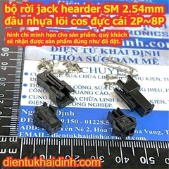 Bộ rời jack cắm hearder màu đen SM 2.54mm đầu nhựa lõi cos đực cái các loại 2P~8P kde0220
