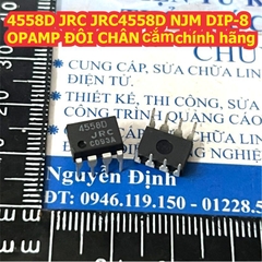 JRC4558D NJM 4558D JRC4558 4558 DIP-8 OPAMP ĐÔI CHÂN CẮM hàng thường / chính hãng kde0262