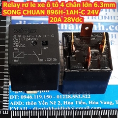 Relay rơ le xe ô tô 4 chân lớn 6.3mm SONG CHUAN 896H-1AH-C 12V 50A 14Vdc 24V 20A 28Vdc kde0271
