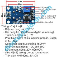MODULE Cảm Biến Khí GAS propan, Butan, LPG, LNG MQ-6 kde0294