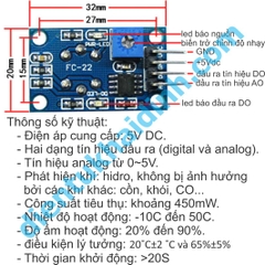 Module Cảm Biến Khí hydro MQ-8 kde0296