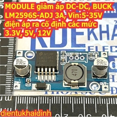 MODULE mạch nguồn giảm hạ áp DC-DC BUCK LM2596 LM2596S LM2596S-ADJ 3A Vin:3.5-35V Vout: 1.25-32V kde0021