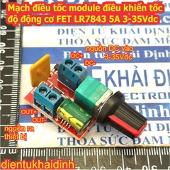 Mạch điều tốc module điều khiển tốc độ động cơ PWM 1.8-15V 2A 6-28V 3A 5A 3-35Vdc có công tắc kde0354