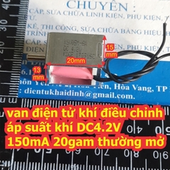 van điện tử khí điều chỉnh áp suất khí DC4.2V 150mA 20gam thường mở kde0392
