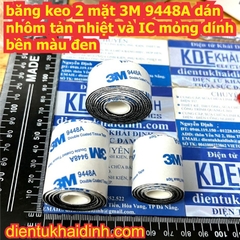băng keo 2 mặt 3M 9448A dán nhôm tản nhiệt và IC dính bền màu trắng / đen nhiều cỡ kde0447