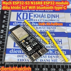 Mạch ESP32-C3 super, pro mini ESP32 ESP32-S3 N16R8 ESP32-S2-WROOM ESP32-S2 module điều khiển Wifi IoT type-C kde0350