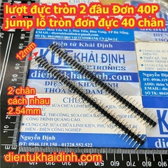 lượt đực tròn 2 đầu Đơn 1x40P jump lỗ tròn đơn đực kde0481