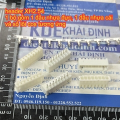 Bộ rời đầu nhựa đực cái, lõi sắt dây bus jack header 2.54mm XH2.54 2p ~ 20P kde0557