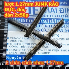 Lượt 1.27mm 1.25mm Jump rào loại đực hàng đôi chân dán 2x50p / 2x40P kde0606