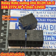 Relay Rơle vuông nhỏ 812H-1C-C 5P 5 chân 812H-1A-C 4 chân 16A 277V 5VDC 12VDC 24VDC kde0641