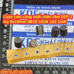 Cuộn cảm công suất chân cắm DIP-2 trụ 8x10mm 0810-102K 102 1mH kde0747