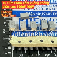 Tụ VISHAY đỏ cam FARA xám vuông tụ không phân cực 104K400 100n k400 104 0.1uF 100nF 400V kde8435