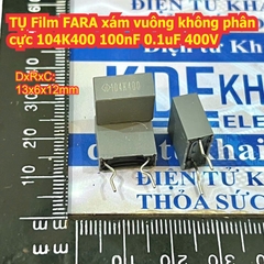 Tụ VISHAY đỏ cam FARA xám vuông tụ không phân cực 104K400 100n k400 104 0.1uF 100nF 400V kde8435