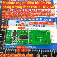 Module mạch điều khiển Pin năng lượng mặt trời 3-36V 6A kde0890