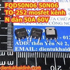 FQP50N06 50N06 TO-220 FQD50N06 50N06 TO-252 mosfet N-CH kênh N 50A/60V kde0180
