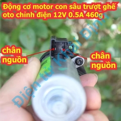 Động cơ motor con sâu trượt ghế oto chỉnh điện 12V 0.5A 460g trục M12 kde0976