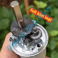 Động cơ giảm tốc 775 RG50M775 1:13.8 12V 250V/P 24V 510V/P trục D 8mm full kim loại kde1010