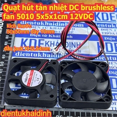 Quạt hút quạt tản nhiệt 5cm 5010 5015 5x5x1.5cm 5x5x1cm 12V 24V 1.5W DC brushless fan kde1012