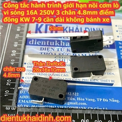 Công tắc hành trình giới hạn nồi cơm lò vi sóng 16A 250V 3 chân 4.8mm điểm đồng KW 7-0 7-1 7-9 7-3 7-2 kde1071