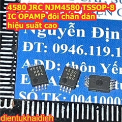 4580 JRC NJM4580 TSSOP-8 IC OPAMP đôi chân dán hiệu suất cao kde1125