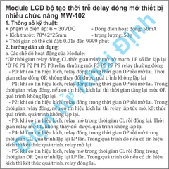 Module LCD bộ tạo thời trễ delay switch đóng mở thiết bị nhiều chức năng XY-WJ01 MW-102 kde1175