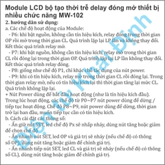 Module LCD bộ tạo thời trễ delay switch đóng mở thiết bị nhiều chức năng XY-WJ01 MW-102 kde1175