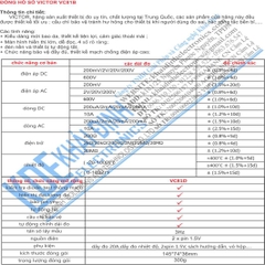 ĐỒNG HỒ VẠN NĂNG SỐ VICTOR VC81B kde1206