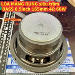 LOA MÀNG RUNG Loa siêu trầm BASS xe ô tô 6.5inch 165mm 4Ω 4R 4Ohm 60W kde1654
