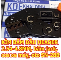KÌM BẤM ĐẦU HEADER 2,54-4.8MM, bấm jack, cos xe máy, oto SN-28B kde1659