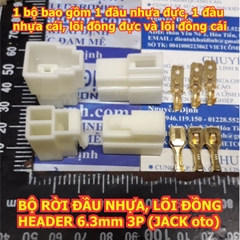 Bộ RỜI ĐẦU NHỰA ĐỰC CÁI, LÕI ĐỒNG ĐỰC CÁI HEADER 6.3mm jack oto ô tô các loại 1P ~ 12P kde1702
