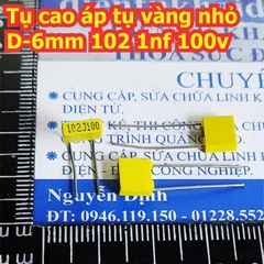 Tụ cao áp tụ vàng vuông nhỏ D=5mm 102J100 103J100 222J100 332J100 472J100 562J100 682J100 1nf 10nF 100v kde1722