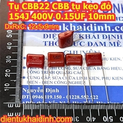 Tụ CBB22 CBB, tụ kẹo 154J 400V 0.15UF KDE1747