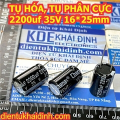 TỤ HÓA, TỤ PHÂN CỰC 2200uf 35V KDE1819