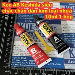 Keo AB siêu chắc chắn dán kim loại nhựa gỗ gốm Keshida 20ml / Kafuter 70ml kde1861