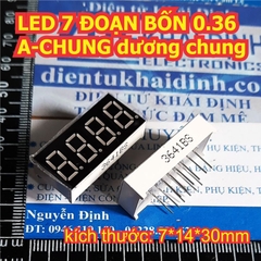 LED 7 đoạn 7 thanh bốn 0.36 inch A-CHUNG K-chung dương âm chung kde1964