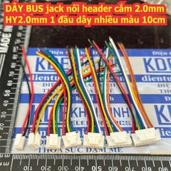 DÂY BUS jack nối header cắm 2.0mm HY2.0mm bấm 1 đầu dây nhiều màu 10cm 2P 3P 4P 8P kde1974