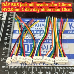 DÂY BUS jack nối header cắm 2.0mm HY2.0mm bấm 1 đầu dây nhiều màu 10cm 2P 3P 4P 8P kde1974
