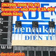 2N3906 3906 2N3904 3904 TO-92 transistor nhỏ PNP, NPN 0.2A 40V kde0185