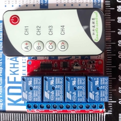 module Hồng ngoại 4 RELAY 5v + remote HN 4 kênh, relay không giữ, nhấn nhả kde2129