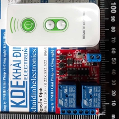 module điều khiển từ xa hồng ngoại 2 relay 5v học lệnh + remote Hồng ngoại 2 kênh kde2132