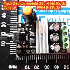 Mạch điều tốc module điều khiển tốc độ động cơ PWM 1.8-15V 2A 6-28V 3A 5A 3-35Vdc có công tắc kde0354