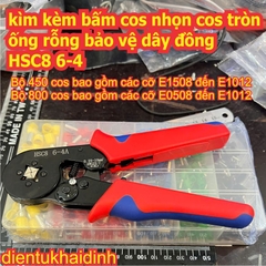 Kìm kèm bấm cos nhọn cos tròn ống rỗng bảo vệ dây đồng HSC8 6-4 kde2207